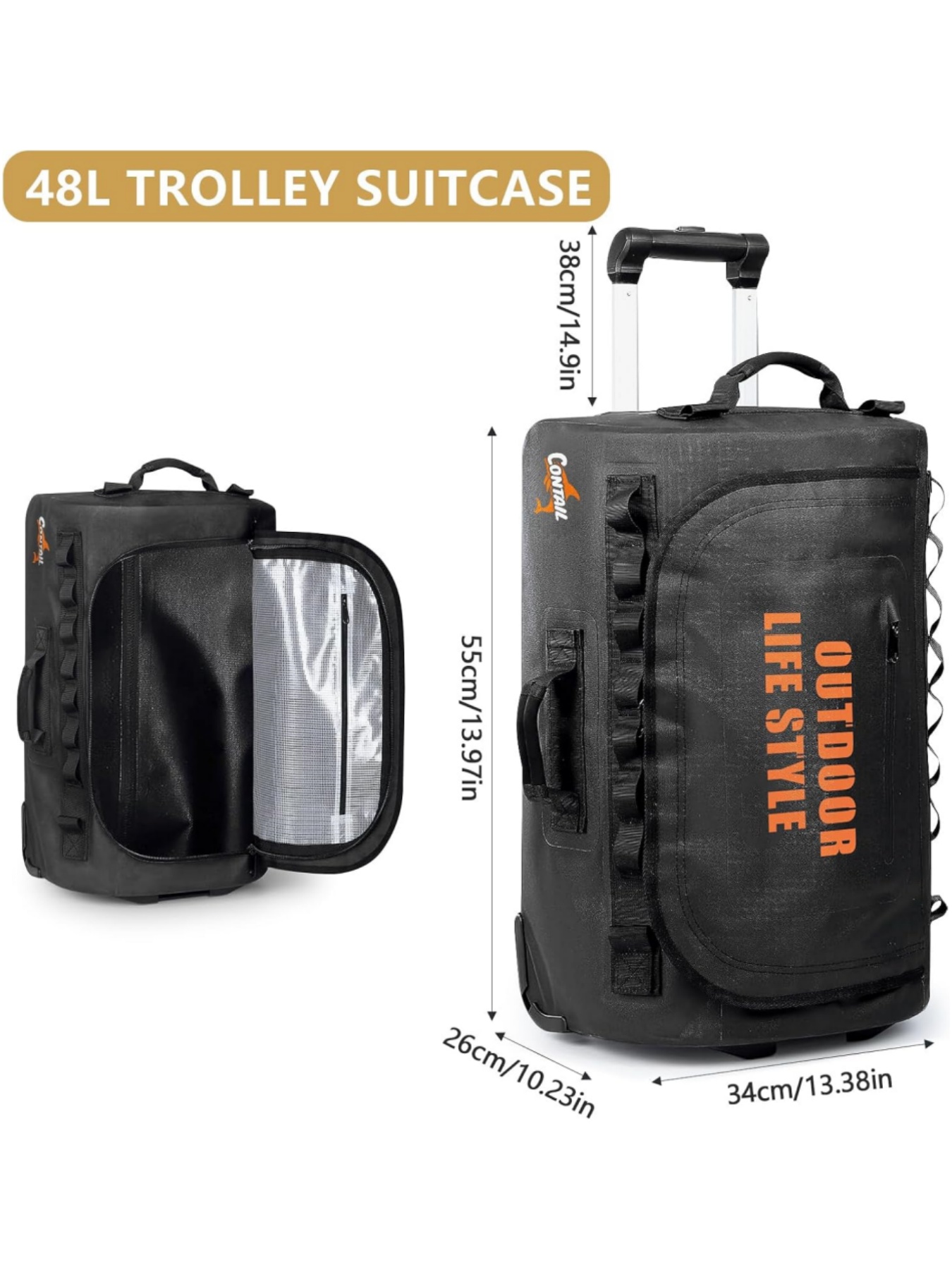 48/95 Liter Wheeled Diving Bag - Snorkeling Gear review and price