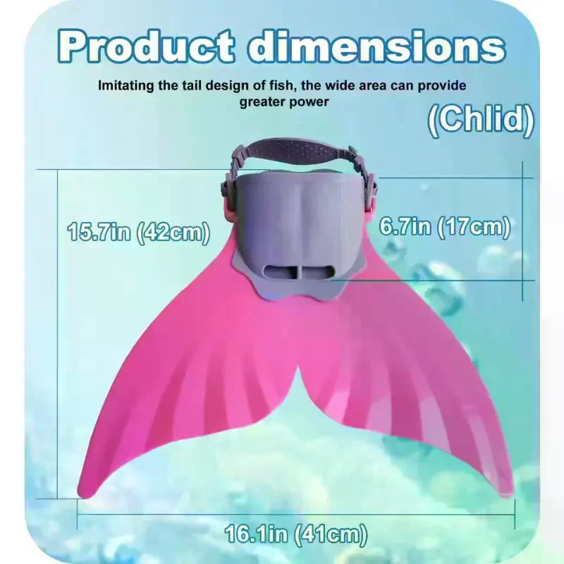 Mermaid Silicone Fins Swimming - Swim Fins review and price
