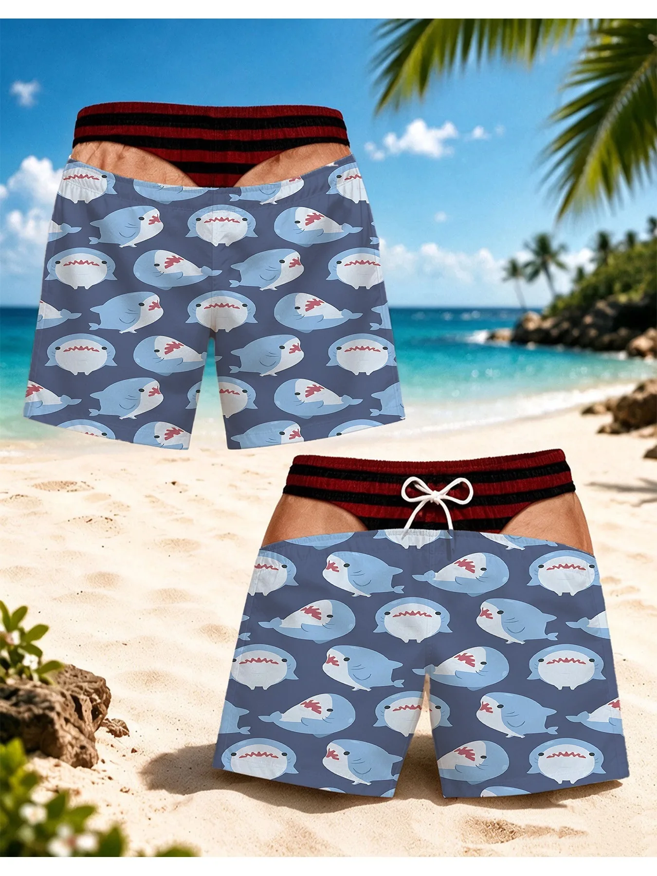 Men's Shark Fin Wave Print Swi - Swim Fins review and price
