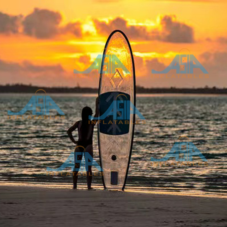Crystal Clear Bottom Sup Stand - Surfboard Leash review and price