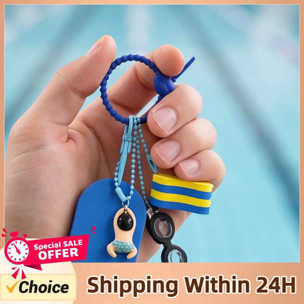 Cute Swim Themed Keychain with - Goggles Swim review and price
