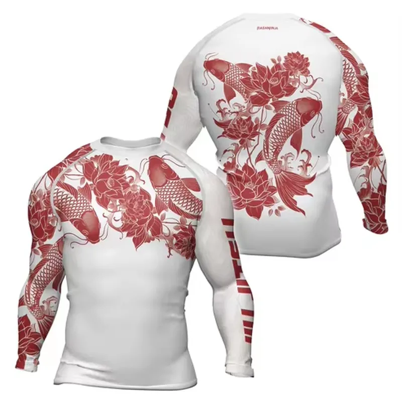3D Long Sleeve Men's Retro Qui - Rash Guard review and price